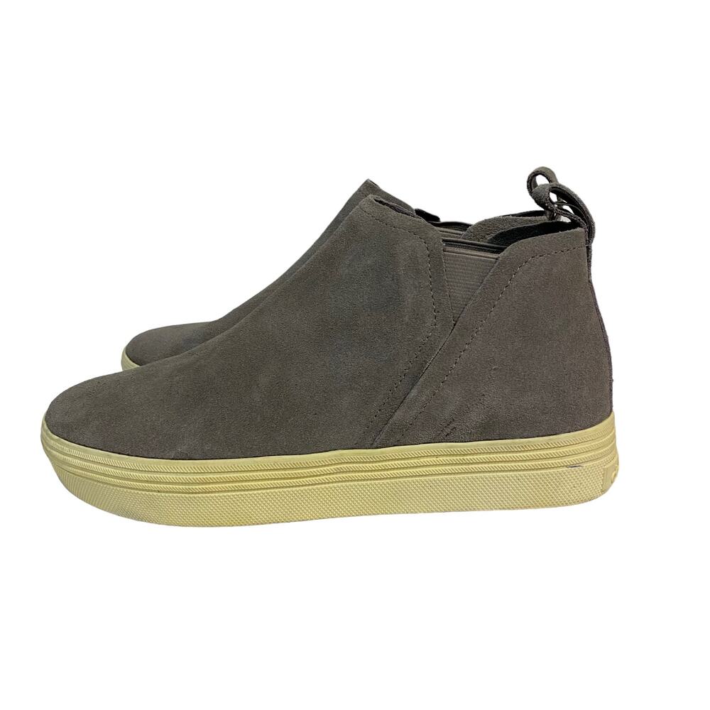 Dolce Vita Tasha Gray Leather Slip On High Top Sneaker Bootie Size 8.5 - Picture 8 of 10